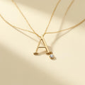 Birthstone Initial Necklace
